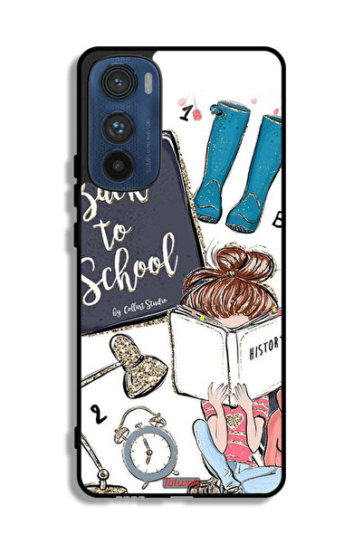 Tolwak غطاء حماية لهاتف موتورولا إيدج 30 - فتاة في المدرسة تقرأ التاريخ