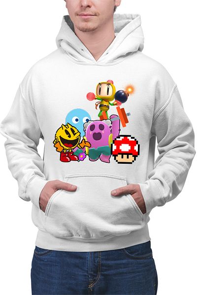OEM Hanorac Barbati Brawl Stars Mario Bomberman Pacman Pink Spike Gameplay