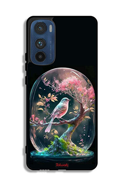 Tolwak غطاء حماية لهاتف موتورولا إيدج 30 بتصميم طائر في جرة