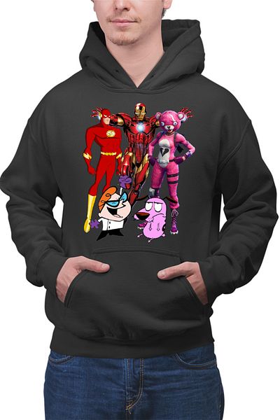 OEM Men's Hoodie Flash Dexter Courage Coward Dog Fortnite