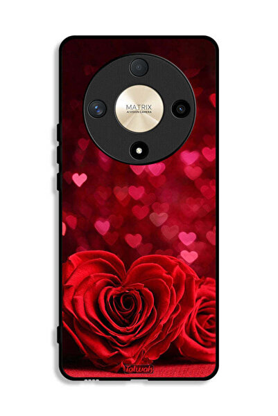 Tolwak Honor X9b Protective Case Cover Heart Flowers Abstract Art