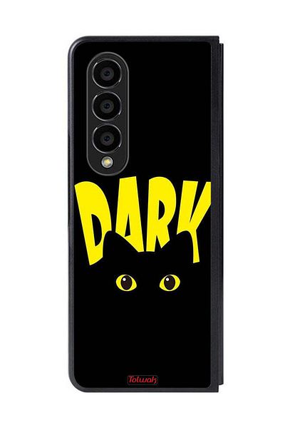 Tolwak Samsung Galaxy Z Fold 4 Protective Case Cover Dark Cat