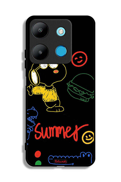 Tolwak غطاء حماية لهاتف Infinix Smart 7 بملصق صيفي