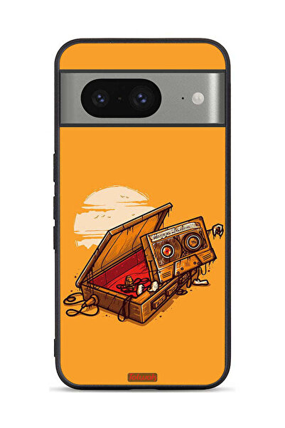 Tolwak غطاء حماية لجهاز Google Pixel 8 بتصميم شريط كاسيت وشريط لاصق