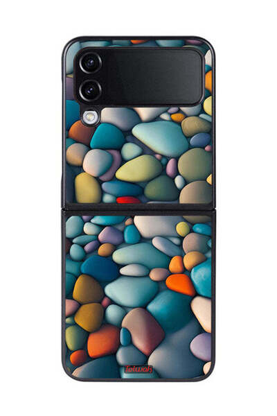 Tolwak غطاء حماية لهاتف سامسونج جالاكسي زد فليب 4 بنقشة أحجار تجريدية