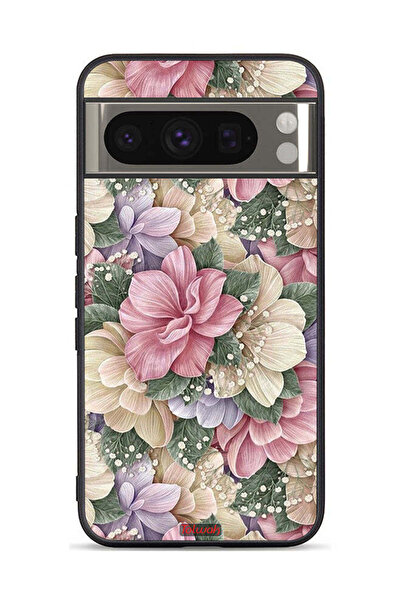 Tolwak غطاء حماية لجهاز جوجل بيكسل 8 برو عالي الوضوح مزين بالزهور