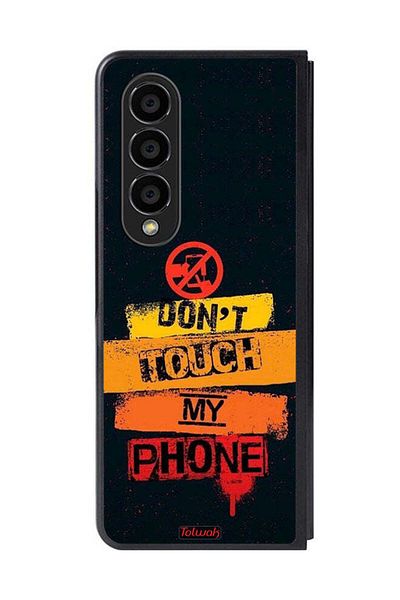 Tolwak Samsung Galaxy Z Fold 4 Protective Case Cover Do Not Touch My Phone