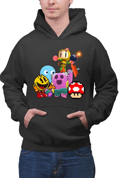 OEM Hanorac Barbati Brawl Stars Mario Bomberman Pacman Pink Spike Gameplay