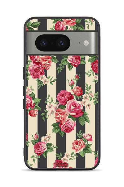 Tolwak Google Pixel 8 Protective Case Cover Roses Pattern