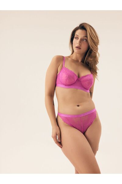 Bloovii Lenjerie intimă sexy cu imprimeu floral din dantelă și logo pentru femei | Ocrissa