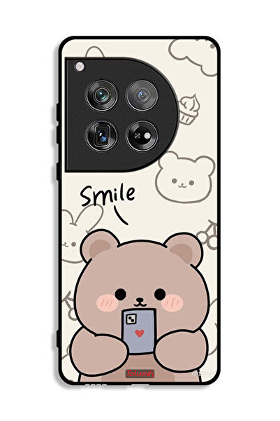 Tolwak غطاء حماية لهاتف OnePlus 12 برسومات الدب المبتسم