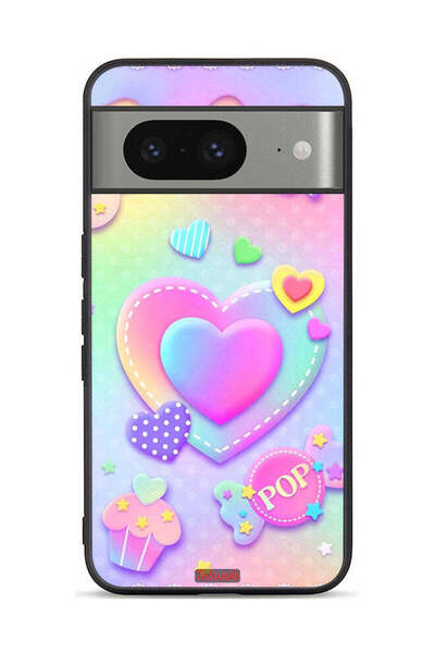 Tolwak غطاء حماية لهاتف Google Pixel 8 برسومات قلوب البوب