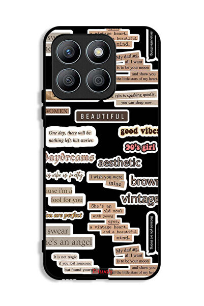 Tolwak غطاء حماية لهاتف Honor X8b بملصقات اقتباسات جميلة