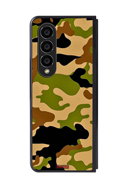 Tolwak غطاء حماية لهاتف سامسونج جالاكسي زد فولد 4 بنمط رقمي تجريدي مموه