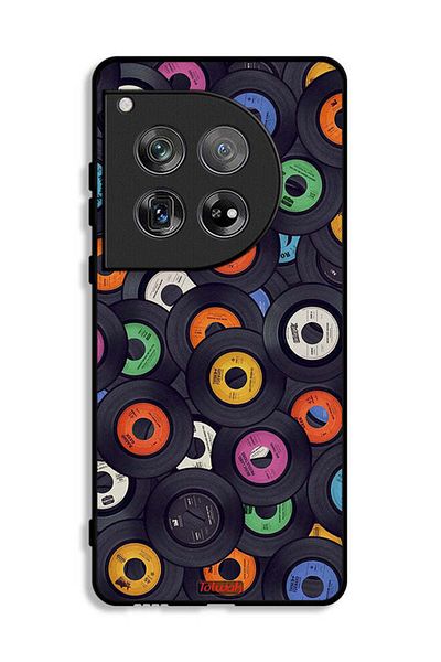 Tolwak غطاء حماية لهاتف OnePlus 12 بنمط أقراص مضغوطة