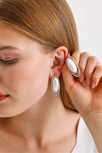 byozanyılmaz Stone Pearl Design Earrings