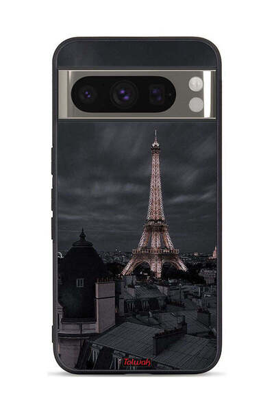 Tolwak غطاء حماية لهاتف Google Pixel 8 Pro بتصميم برج إيفل في الليل