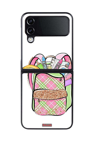 Tolwak غطاء حماية لهاتف سامسونج جالاكسي زد فليب 4 بتصميم حقيبة فتاة وحيد القرن