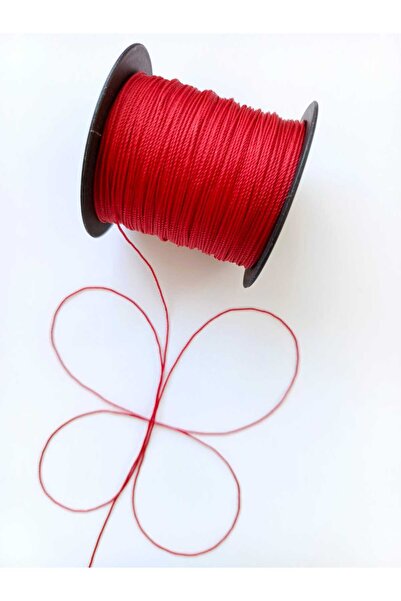 Eskişehir hobi sanat 12 Ply 0.8 mm 100 Meters Polyester Thread Ball Weave Thread Rope Shoe Weave Thread Knitting Shoes Red Color
