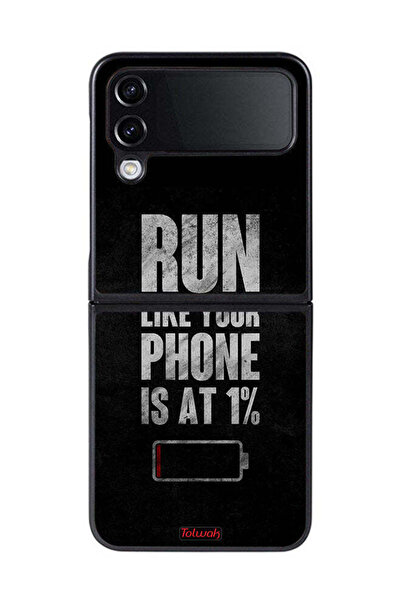 Tolwak غطاء حماية لهاتف Samsung Galaxy Z Flip 4، اركض كما لو كان هاتفك يعمل بنسبة 1%