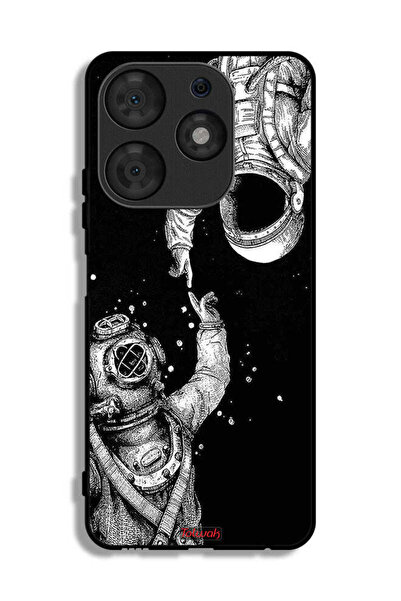 Tolwak Tecno Spark 10 Pro Protective Case Cover Astronauts