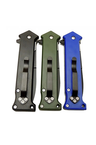 Fixport Mtech 4352 Mavi Bas - Çek Kamp Çakı 20cm- Otomatik, Kemerlikli