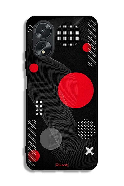 Tolwak Oppo A38 Protective Case Cover Round And Cross Shape Pattern