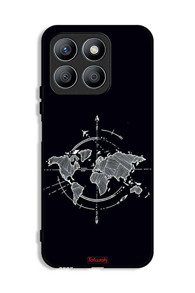 Tolwak غطاء حماية لهاتف Honor X8b بتصميم البوصلة