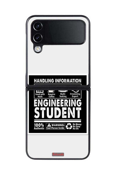 Tolwak غطاء حماية لهاتف Samsung Galaxy Z Flip 4، ملصق طالب هندسة
