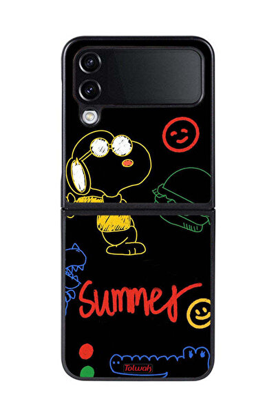 Tolwak غطاء حماية لهاتف Samsung Galaxy Z Flip 4 بملصق صيفي