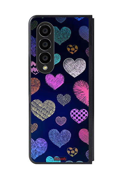 Tolwak غطاء حماية لهاتف سامسونج جالاكسي زد فولد 4 بنقشة قلوب داجا