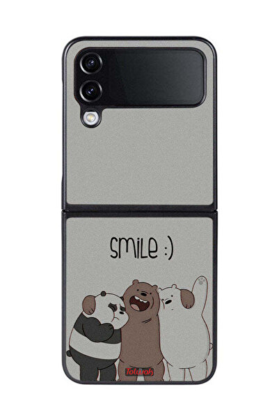 Tolwak غطاء حماية لهاتف سامسونج جالكسي زد فليب 4 بطبعة ابتسامة الأصدقاء