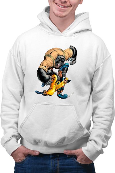 OEM Hanorac Barbati X-men DC Comic Books Fight Gorilla Claws Muscles