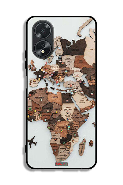 Tolwak غطاء حماية لهاتف Oppo A38 - رسم خريطة العالم