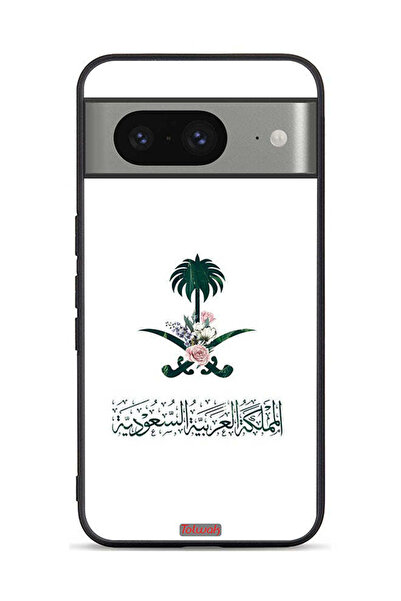 Tolwak غطاء حماية لجهاز جوجل بيكسل 8، شعار المملكة العربية السعودية، شعار الزهور