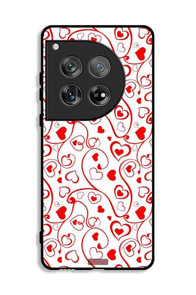 Tolwak OnePlus 12 Protective Case Cover Hearts Pattern