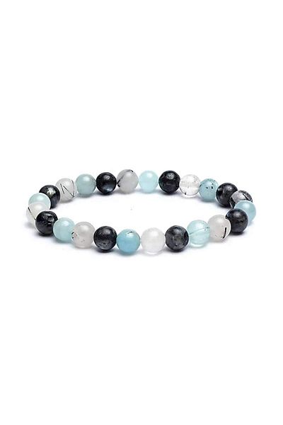 OEM SEMI-PRECIOUS STONES BRACELET | AQUAMARINE - LABRADORITE - TOURMALINE - QUARTZ