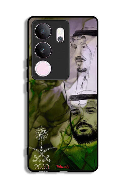 Tolwak غطاء حماية فيفو V29 برو - ملصق فني للملك سلمان وولي العهد محمد
