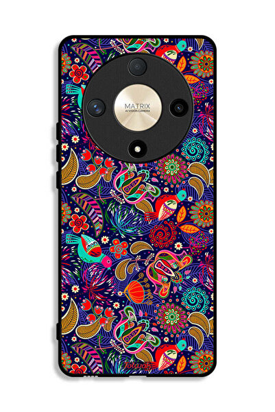 Tolwak Honor X9b Protective Case Cover Pattern Colorful Birds Leaf Flowers
