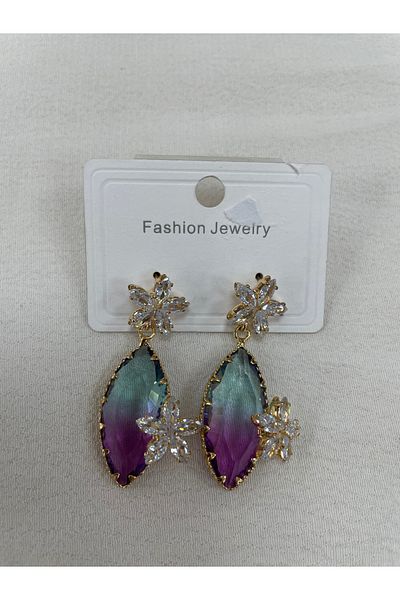 ÇELİKSİLVERTAKI evening dress earrings with stones