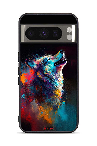Tolwak غطاء حماية لجهاز Google Pixel 8 Pro بتصميم ذئب ملون