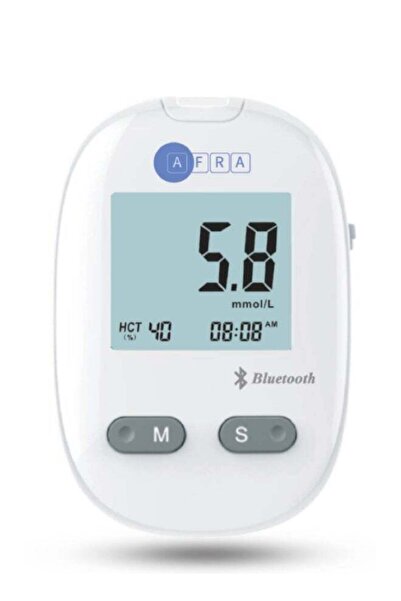 Afra White Bluetooth Blood Glucose Monitoring System (Af-101Gm)