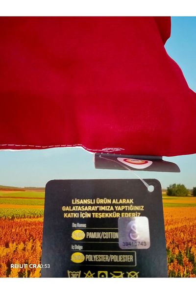 Galatasaray Licensed Bandroll Throw Pillow – Whether at Home or on Your Vehicle's Rear Window in the Trunk