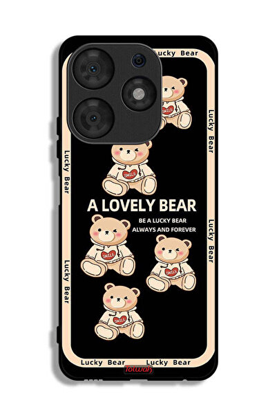 Tolwak غطاء حماية لهاتف تكنو سبارك 10 برو - دب جميل