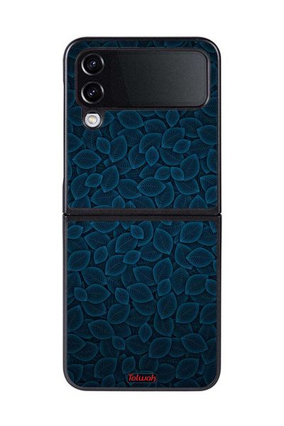 Tolwak Samsung Galaxy Z Flip 4 Protective Case Cover Digital Art Leaves Pattern