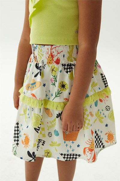 Tyess Girl Patterned Skirt