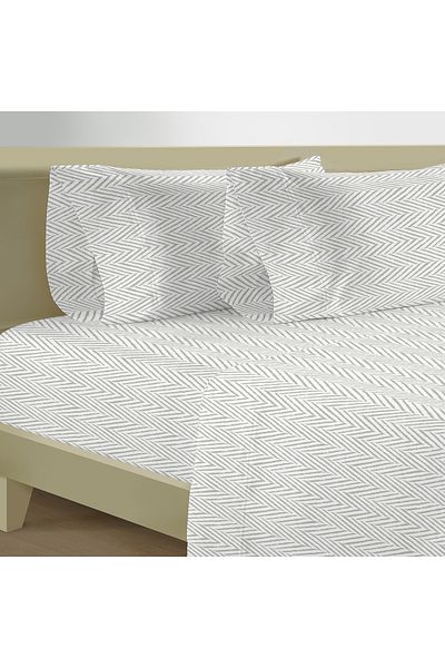 Cottage 200TC cotton fitted sheet - 90*200cm, grey