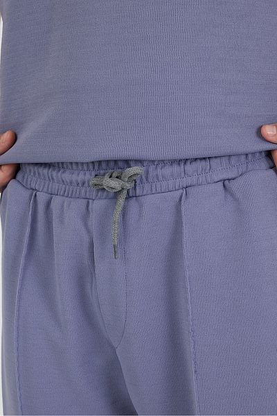 Cosplay Plain Knit T-Shirt Shorts Double Set