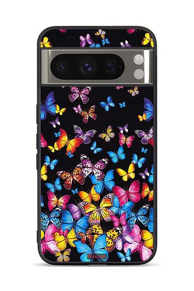Tolwak Google Pixel 8 Pro Protective Case Cover Colorful Butterflies