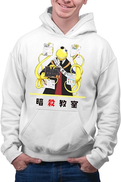 OEM Men's Hoodie Assassination Classroom Anime Cosplay Unusual Kanji